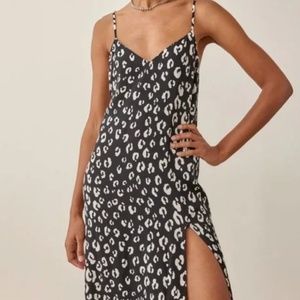 reformation crimini dress in black cat